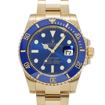 ロレックス サブマリーナ デイト 116618LB ブルー メンズ 時計 【中古】【wristwatch】