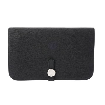 エルメス ドゴン GM ブラック トゴ ユニセックス 財布 【中古】【purse】