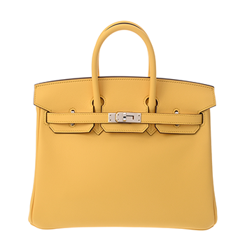 エルメス バーキン 25 ジョーヌマンゴー ヴォースイフト レディース バッグ 【新品】【bag】