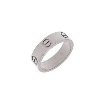 カルティエ ラブリング #53 シルバー K18ホワイトゴールド WG レディース ジュエリー 【中古】【jewelry】