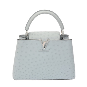 ルイ ヴィトン カプシーヌ BB ライトブルー オーストリッチ レディース バッグ 【中古】【bag】