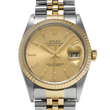 ロレックス デイトジャスト 16233 シャンパン メンズ 時計 【中古】【wristwatch】