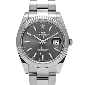 ロレックス デイトジャスト 41 126334 グレー メンズ 時計 【中古】【wristwatch】