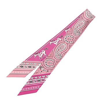 エルメス ツイリー GRAND THEATRE NOUVEAU ピンク/ホワイト シルク100％ レディース 【未使用】【other】