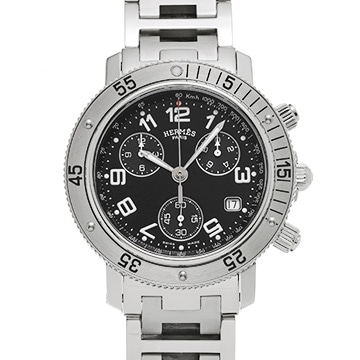 エルメス クリッパー ダイバー クロノグラフ CL2.910 ブラック メンズ 時計 【中古】【wristwatch】