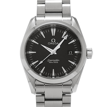 オメガ シーマスター アクアテラ クォーツ 2518.50 ブラック メンズ 時計 【中古】【wristwatch】
