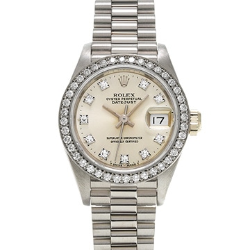 ロレックス デイトジャスト 69139G シルバー/ダイヤモンド レディース 時計 【中古】【wristwatch】