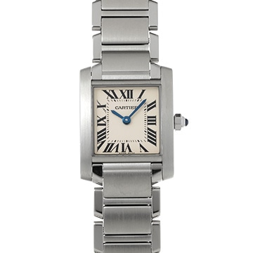 カルティエ タンクフランセーズ SM W51008Q3 シルバー レディース 時計 【中古】【wristwatch】