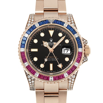 ロレックス GMTマスターII 126755SARU ブラック メンズ 時計 【中古】【wristwatch】