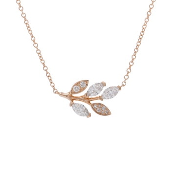 ティファニー ビクトリア ブランチ ネックレス ゴールド K18ピンクゴールド PG レディース ジュエリー 【中古】【jewelry】