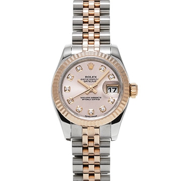ロレックス デイトジャスト 179171G ピンク/ダイヤモンド レディース 時計 【中古】【wristwatch】