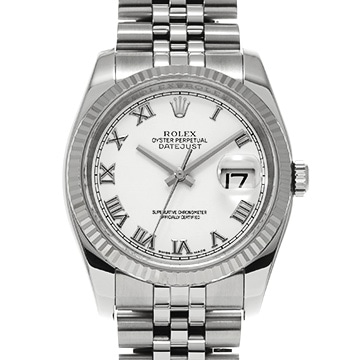 ロレックス デイトジャスト 116234 ホワイト メンズ 時計 【中古】【wristwatch】