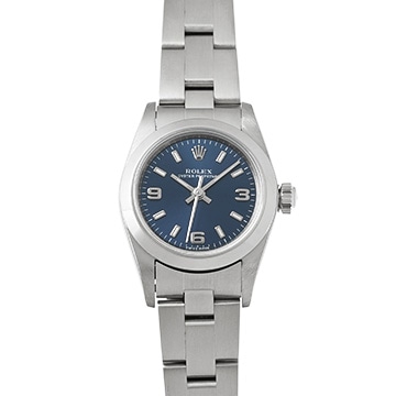 ロレックス オイスターパーペチュアル 76080 ブルー レディース 時計 【中古】【wristwatch】