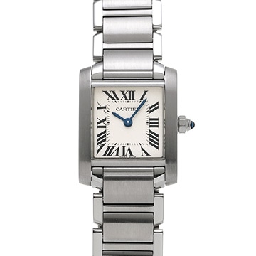 カルティエ タンクフランセーズ SM W51008Q3 シルバー レディース 時計 【中古】【wristwatch】