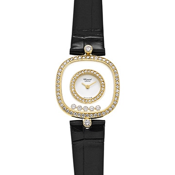 ショパール ハッピーダイヤモンド 20/4959 ホワイト レディース 時計 【中古】【wristwatch】