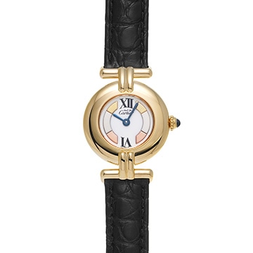 カルティエ マスト コリゼ ヴェルメイユ SM W1006654 ホワイト レディース 時計 【中古】【wristwatch】