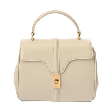 セリーヌ ミニ 16 セーズ 2WAY ライス 197983BEY.01RC サテンドカーフ レディース バッグ 【中古】【bag】