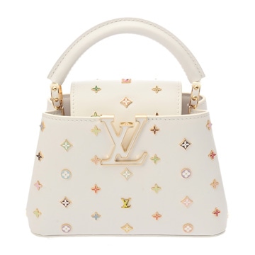 ルイ ヴィトン LV×TM カプシーヌ MINI 2025年クルーズコレクション ホワイト系マルチカラー M14165 レザー/トリヨンレザー レディース バッグ 【中古】【bag】
