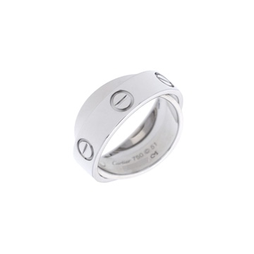 カルティエ シークレットラブ リング #51 シルバー K18ホワイトゴールド WG レディース ジュエリー 【中古】【jewelry】