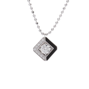 カルティエ ガラントリー ドゥ ネックレス シルバー K18ホワイトゴールド WG/ラッカー レディース ジュエリー 【中古】【jewelry】