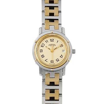 エルメス クリッパー CL3.240 アイボリー レディース 時計 【中古】【wristwatch】
