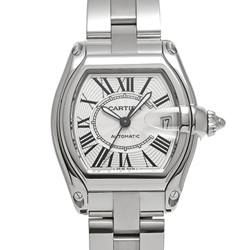 カルティエ ロードスター LM W62025V3 シルバー メンズ 時計 【中古】【wristwatch】