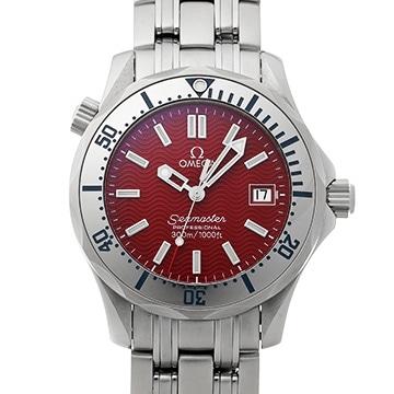 オメガ シーマスター プロフェッショナル 300 丸井限定 2562.60 レッド メンズ 時計 【中古】【wristwatch】