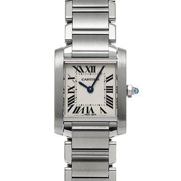 カルティエ タンクフランセーズ SM W51008Q3 シルバー レディース 時計 【中古】【wristwatch】
