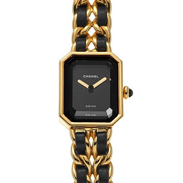 シャネル プルミエール M H0001 ブラック レディース 時計 【中古】【wristwatch】