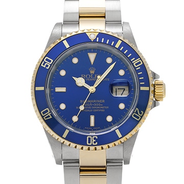 ロレックス サブマリーナ デイト 16613 ブルー メンズ 時計 【中古】【wristwatch】
