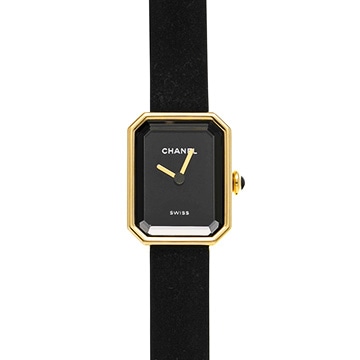 シャネル プルミエール リボン H6125 ブラックラッカー レディース 時計 【中古】【wristwatch】