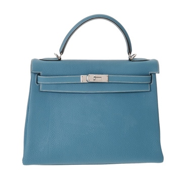 エルメス ケリー 32 内縫い ブルージーン トゴ レディース バッグ 【中古】【bag】