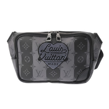ルイ ヴィトン モノグラムストライプエクリプス モジュラースリングバッグ LV×NIGO ブラック/グレー M59338 モノグラムキャンバス メンズ バッグ 【中古】【bag】