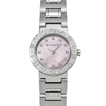 ブルガリ ブルガリブルガリ BB23C2SS/12JN ピンクシェル レディース 時計 【中古】【wristwatch】