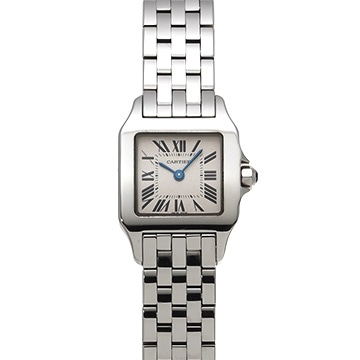 カルティエ サントス ドゥモワゼル SM W25064Z5 ホワイト レディース 時計 【中古】【wristwatch】