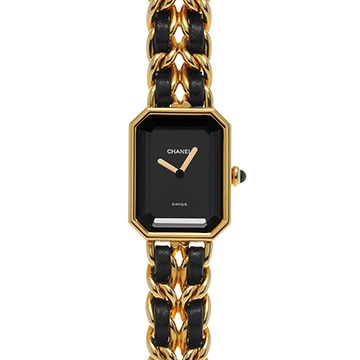 シャネル プルミエール M H0001 ブラック レディース 時計 【中古】【wristwatch】