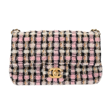 シャネル ミニフラップバッグ マルチカラー AS1787 ツイード レディース バッグ 【中古】【bag】