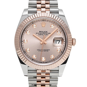 ロレックス デイトジャスト 41 126331G サンダスト/ダイヤモンド メンズ 時計 【中古】【wristwatch】