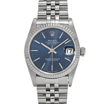 ロレックス デイトジャスト 68274 ブルー ユニセックス 時計 【中古】【wristwatch】