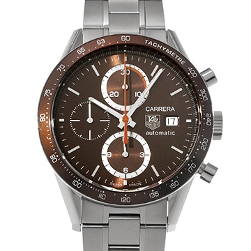 タグ ホイヤー ニューカレラ タキメーター クロノグラフ CV2013.BA0786 ブラウン メンズ 時計 【中古】【wristwatch】