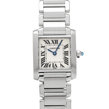 カルティエ タンクフランセーズ SM W51008Q3 シルバー レディース 時計 【中古】【wristwatch】