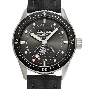 ブランパン フィフティ ファゾムス バチスカーフ コンプリートカレンダー 5054-1110-B52A メテオグレー メンズ 時計 【中古】【wristwatch】