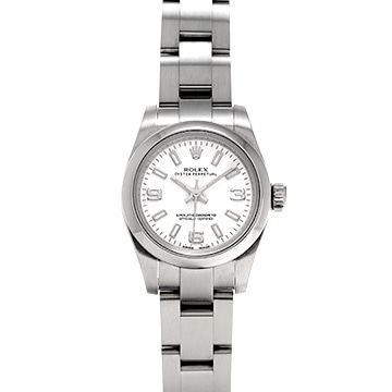ロレックス オイスターパーペチュアル 26 176200 ホワイト レディース 時計 【中古】【wristwatch】