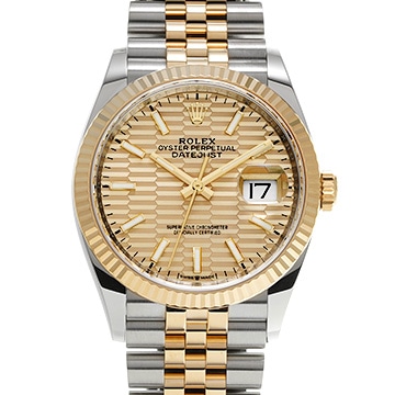 ロレックス デイトジャスト 126233 ゴールデン フルーテッドモチーフ メンズ 時計 【中古】【wristwatch】