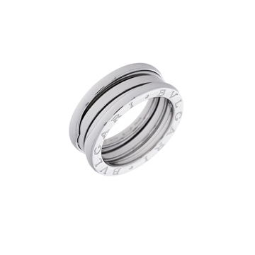 ブルガリ B.ZERO1リング #52 シルバー K18ホワイトゴールド WG レディース ジュエリー 【中古】【jewelry】