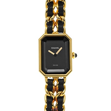 シャネル プルミエール L H0001 ブラック レディース 時計 【中古】【wristwatch】