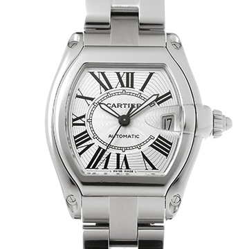 カルティエ ロードスター LM W62025V3 シルバー メンズ 時計 【中古】【wristwatch】