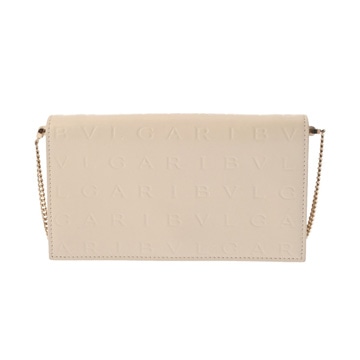 ブルガリ インフィニートゥム チェーンウォレット アイボリー レザー レディース バッグ 【中古】【bag】