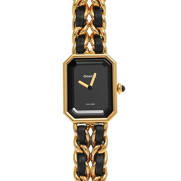 シャネル プルミエール M H0001 ブラック レディース 時計 【中古】【wristwatch】