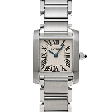 カルティエ タンクフランセーズ SM W51008Q3 シルバー レディース 時計 【中古】【wristwatch】